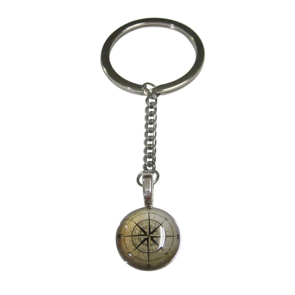 Nautical Compass Navigation Pendant Keychain - image 1